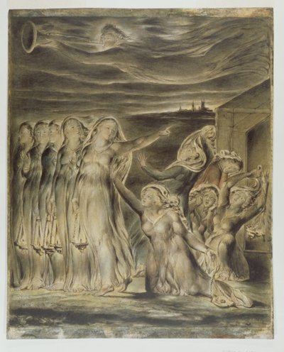 De wijze en dwaze maagden, c.1822 door William Blake